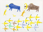 Luke Anguhadluq - untitled (birds and Muskoxen)