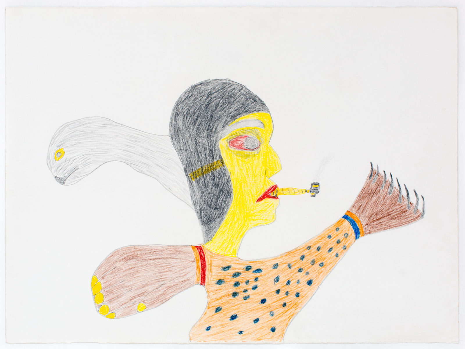 Francoise Oklaga - untitled (with seal person pipe)