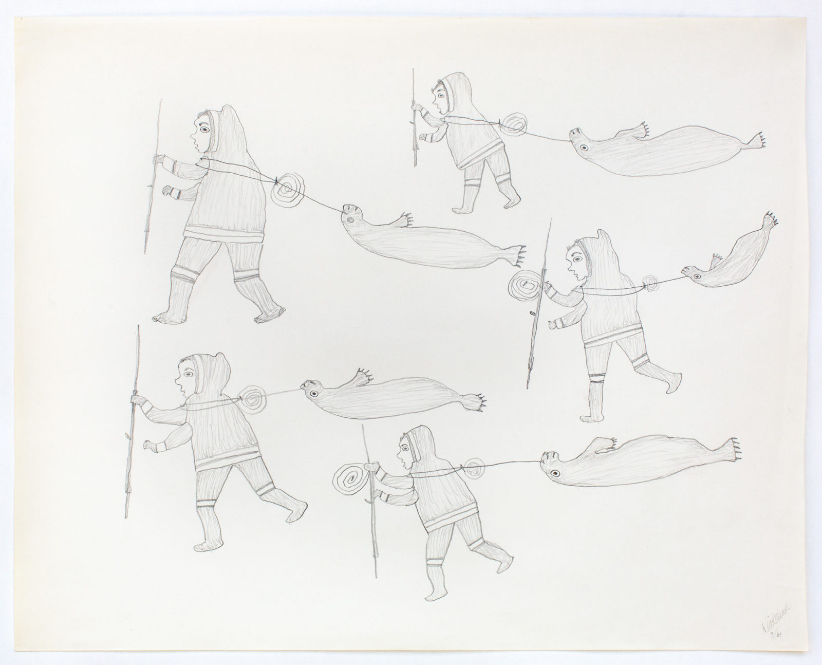 Kiakshuk - untitled (hunters with seals)