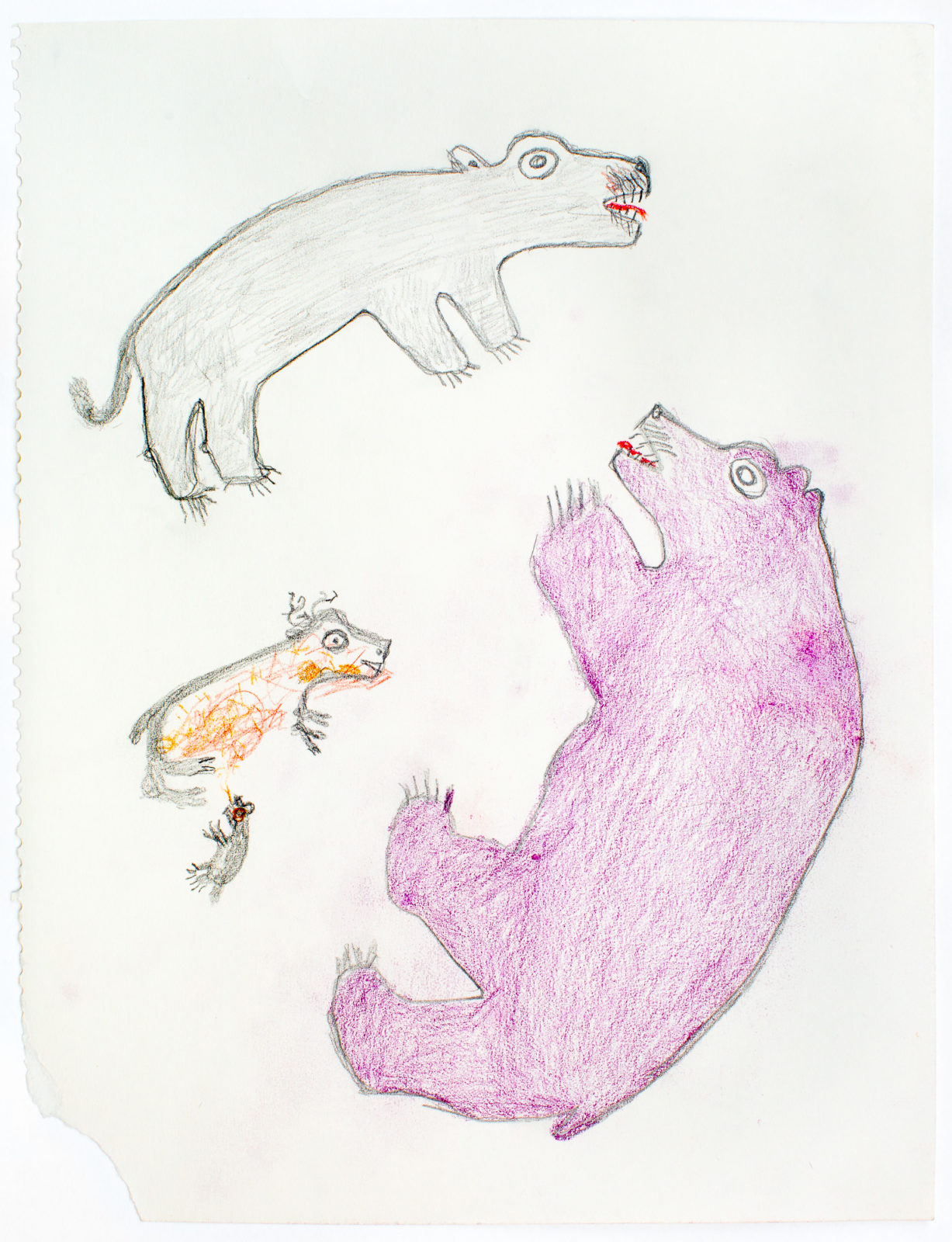 Bessie Scottie Iquginnaaq - untitled (bears on caribou kill)