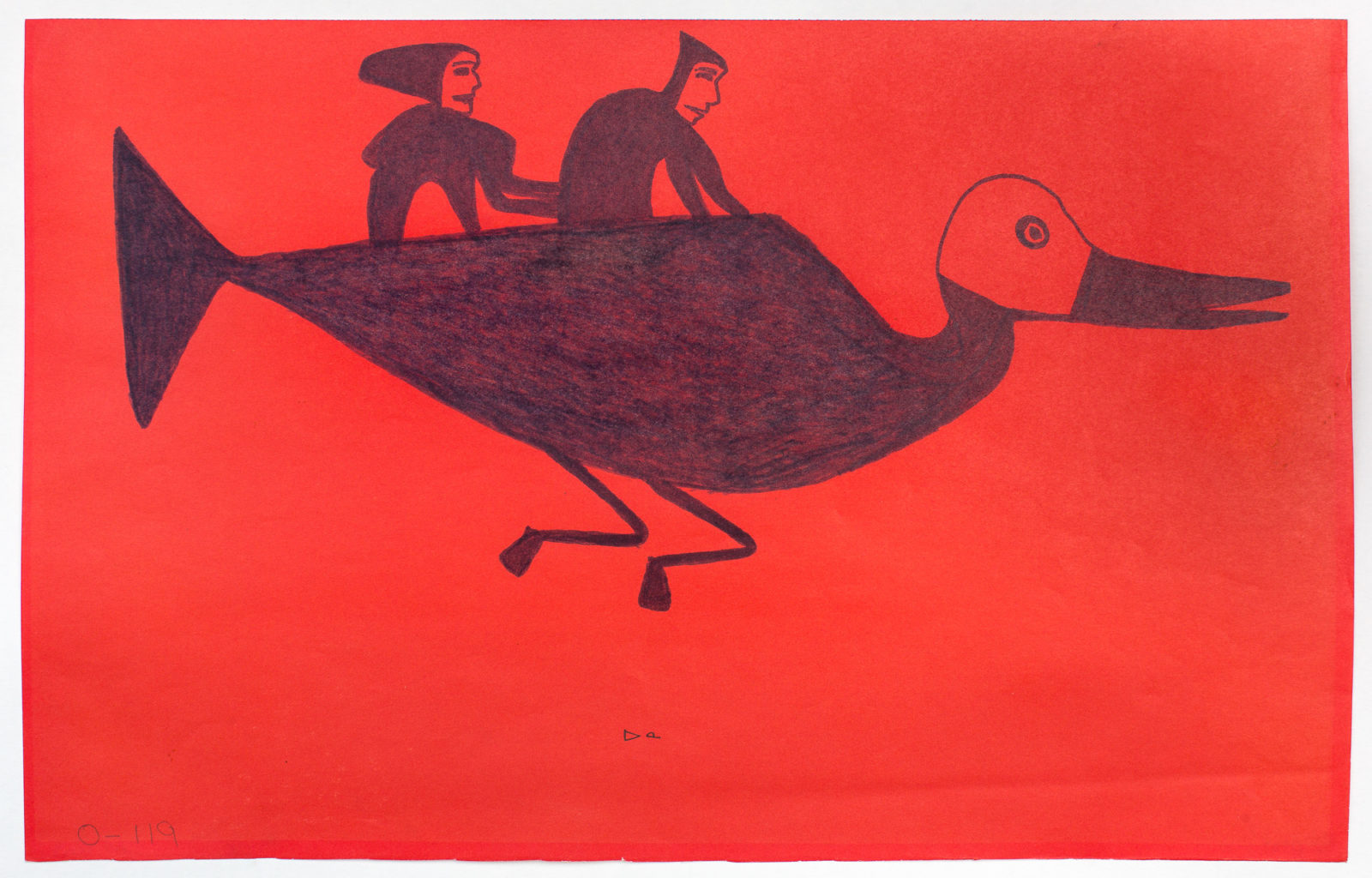 Jessie Oonark - untitled (figures on bird)