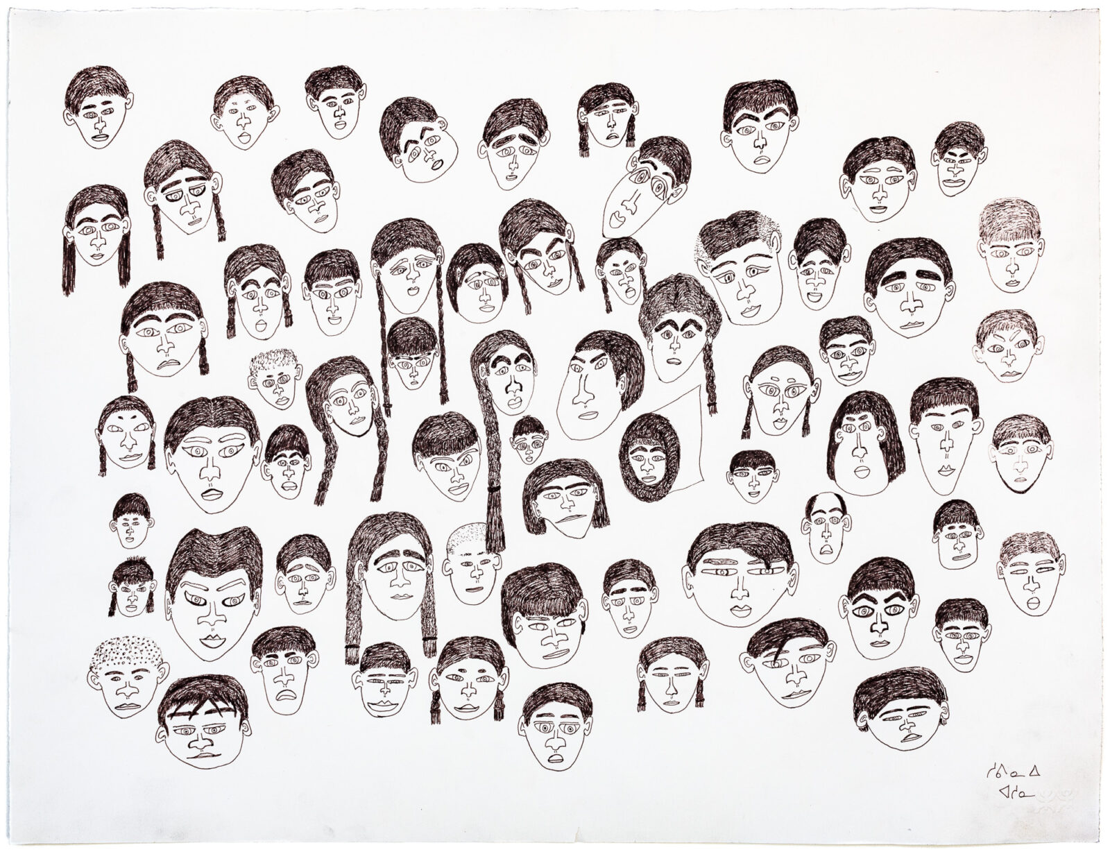 Shuvinai Ashoona - untitled (faces)