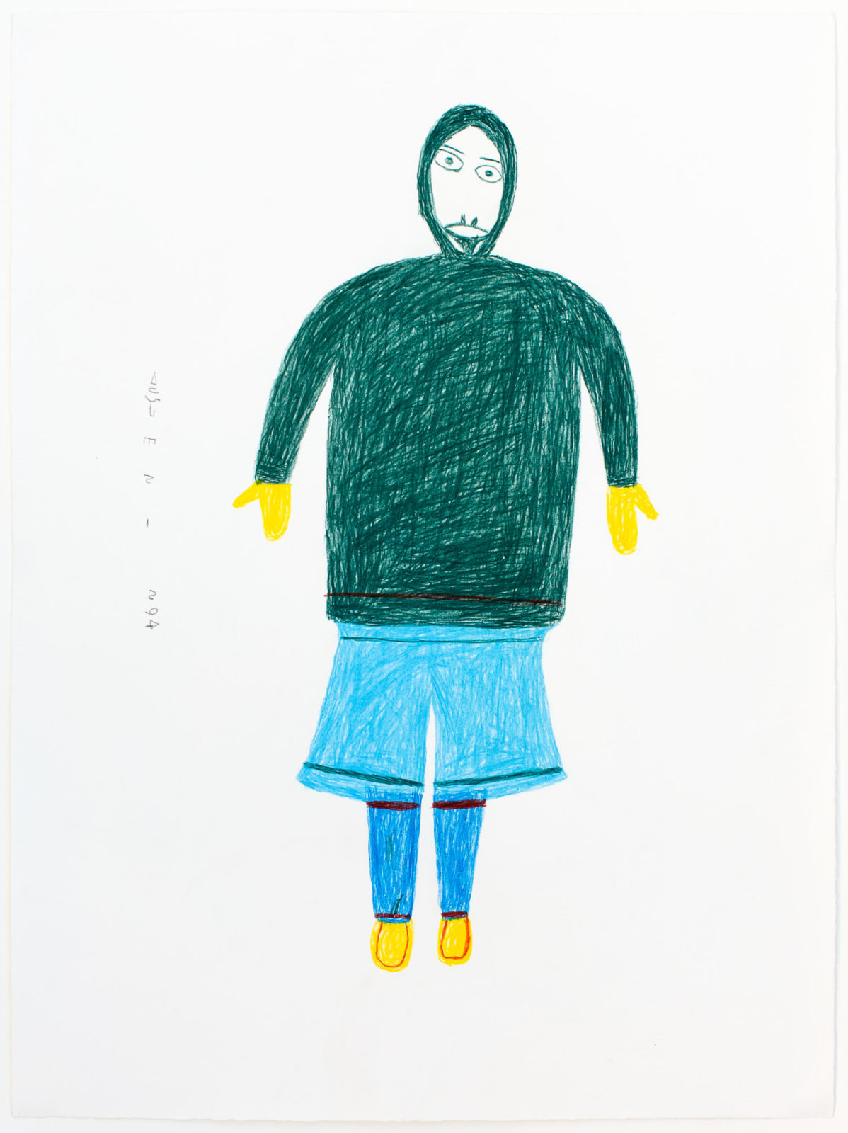 Luke Anguhadluq - untitled (inuk with blue pants)