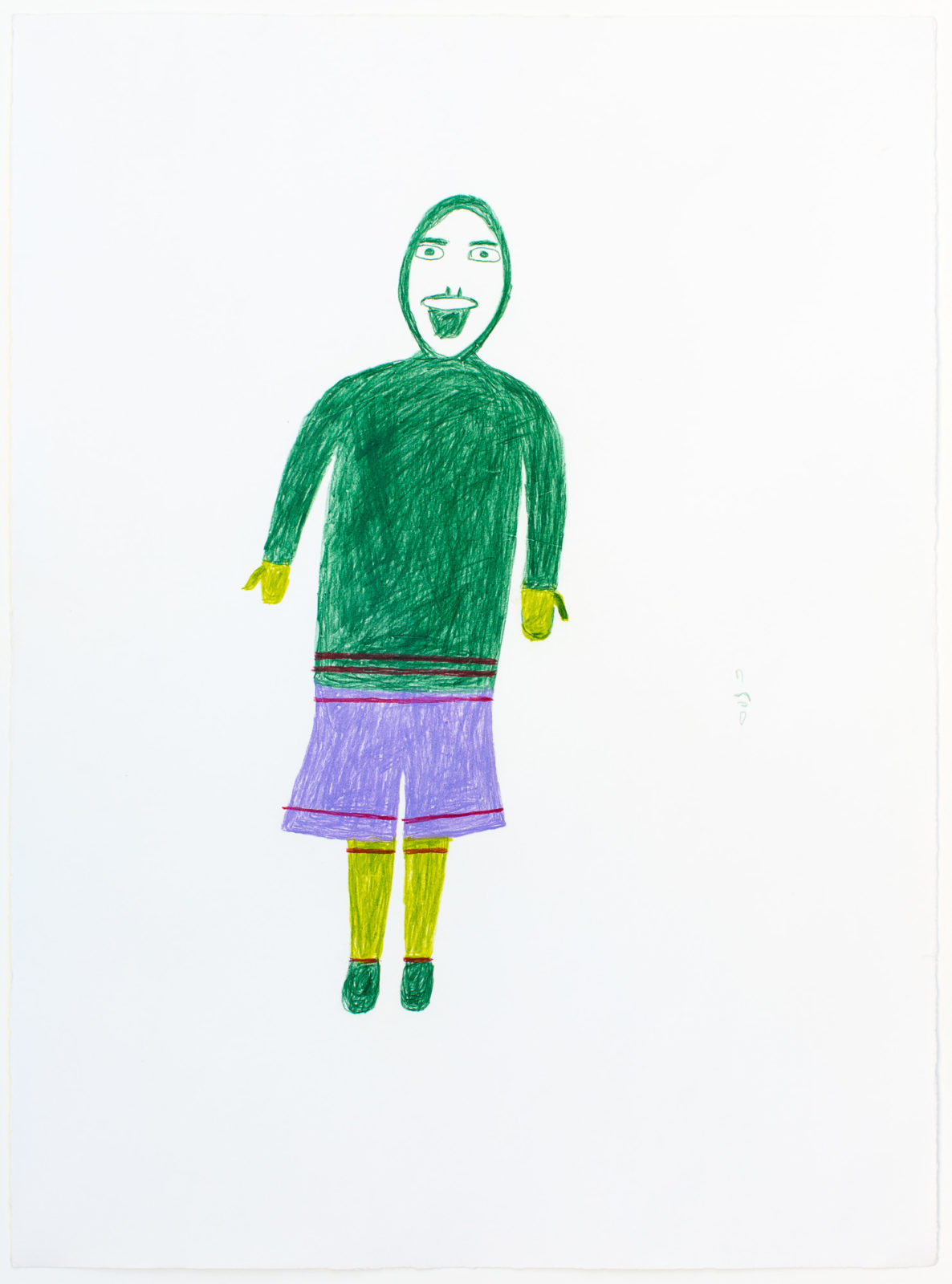 Luke Anguhadluq - untitled (inuk with purple pants)