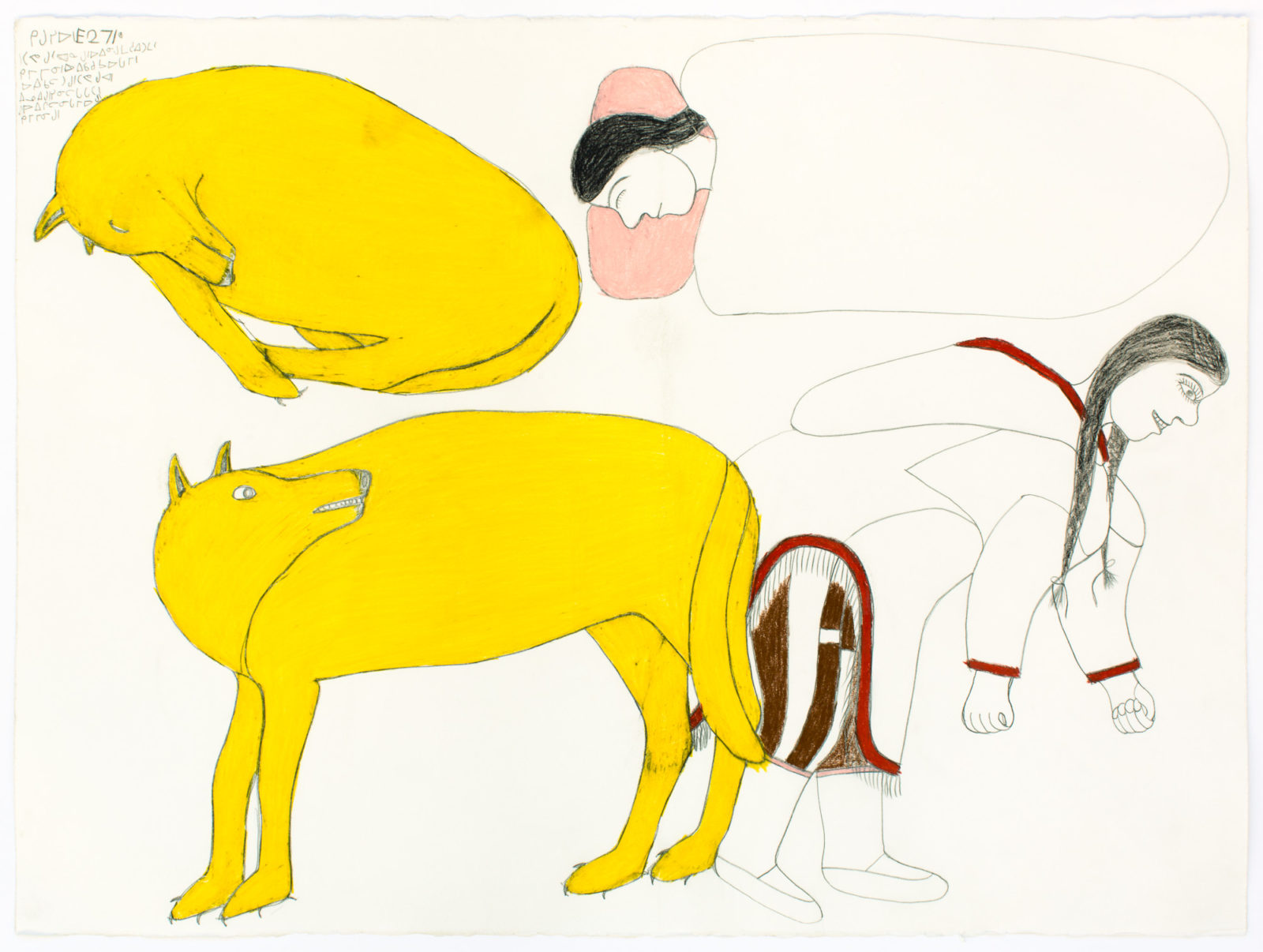 Janet Kigusiuq - untitled (woman who married a dog)