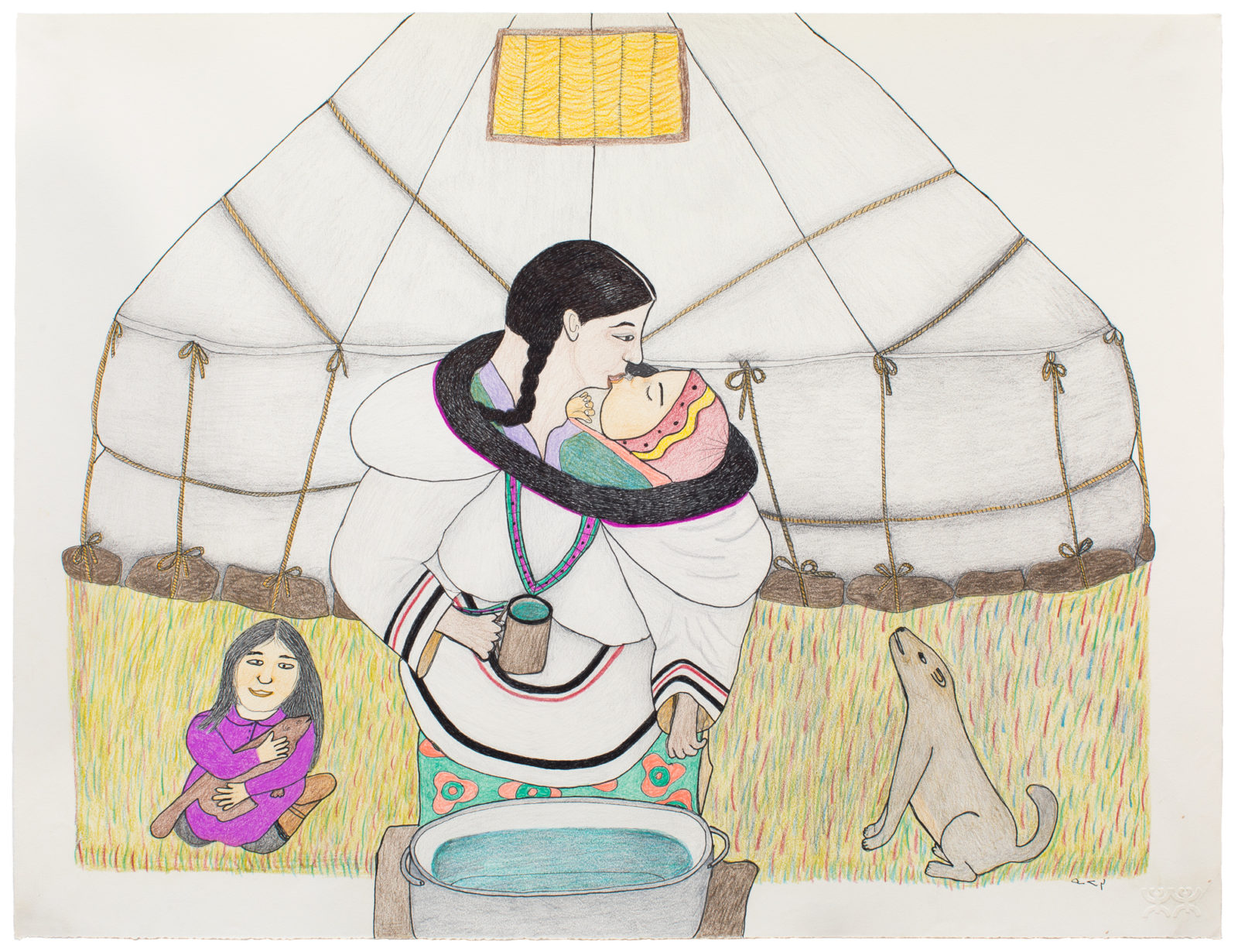 Napachie Pootoogook - untitled (giving water)