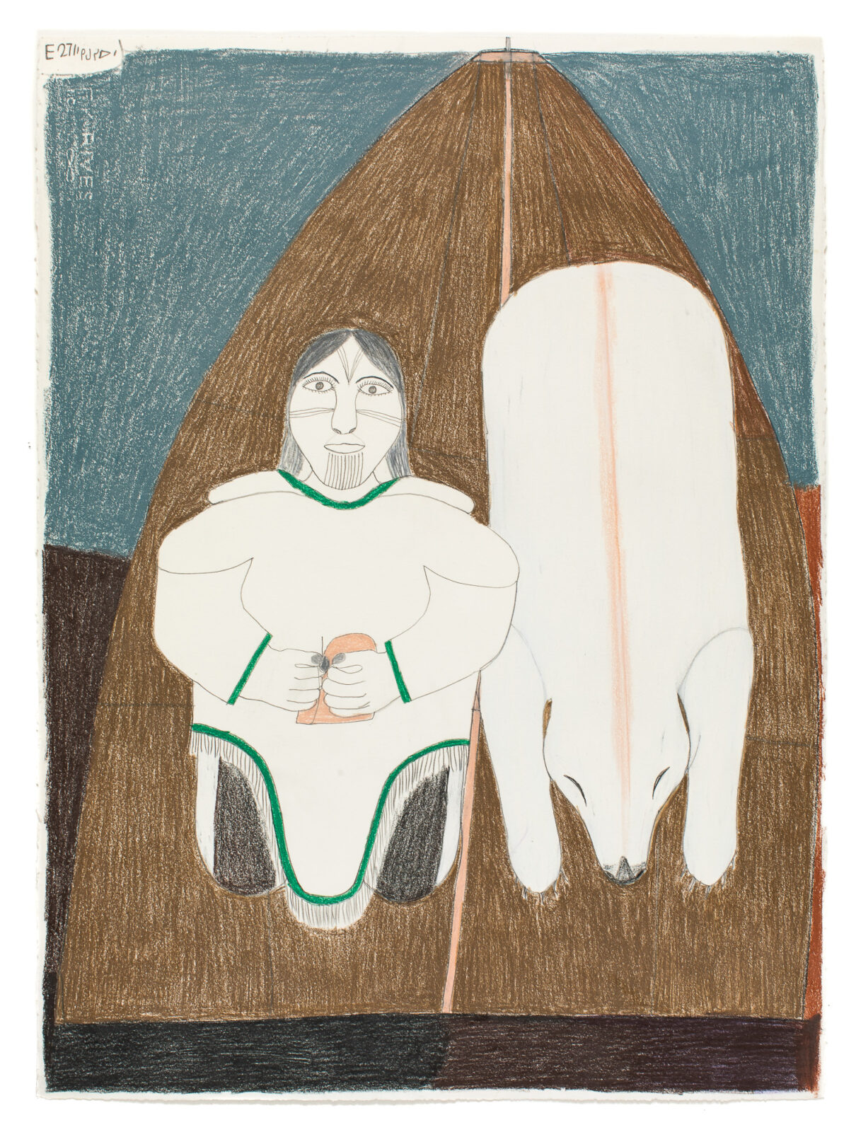 Janet Kigusiuq - untitled (woman who adopts a bear)