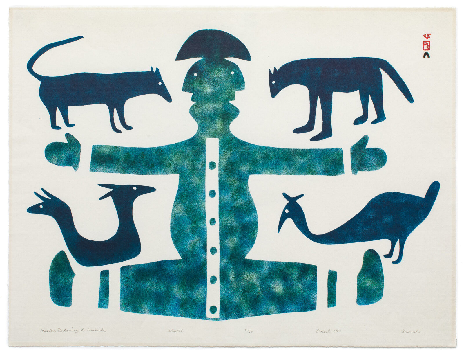 Anernik Oshuitoq - Hunter Beckoning to Animals