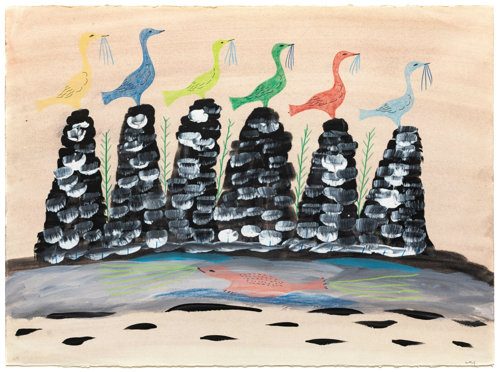 Napachie Pootoogook - untitled (compostion)