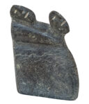 Lucy Tasseor Tutsweetuk (1934-2012), Arviat (Eskimo Point)<untitled (two faces), C. 1969, basalt, 2.75 x 2 x 1 in. 
