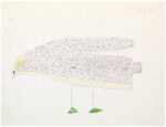 Sheojuk Etidlooie (1932-1999), Kinngait (Cape Dorset)<untitled (bird), 1998-99, color pencil, graphite, paper, 20 x 26 in. 