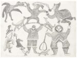  Koonoo (1923-1966), Kinngait (Cape Dorset)<untitled (man and pipe), 1962, graphite, paper, 18 x 24 in. 