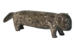Peggy Ekagina (1919-1993), Kugluktuk (Coppermine)<untitled (shaman transforming into an ermine), c. 1960's, stone, 2 x 11 x 1.5 in. 