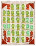 Annie Taipanak (1931-), Qamani'tuaq (Baker Lake)<untitled, 2013, wool, felt, embroidery floss, wool duffel, 29.5 x 37.5 in. 