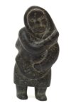  Niviaqsi (1908-1959), Kinngait (Cape Dorset)<untitled (woman adjusting her hood), c. 1955, stone, 8.5 x 4.5 x 4 in. 